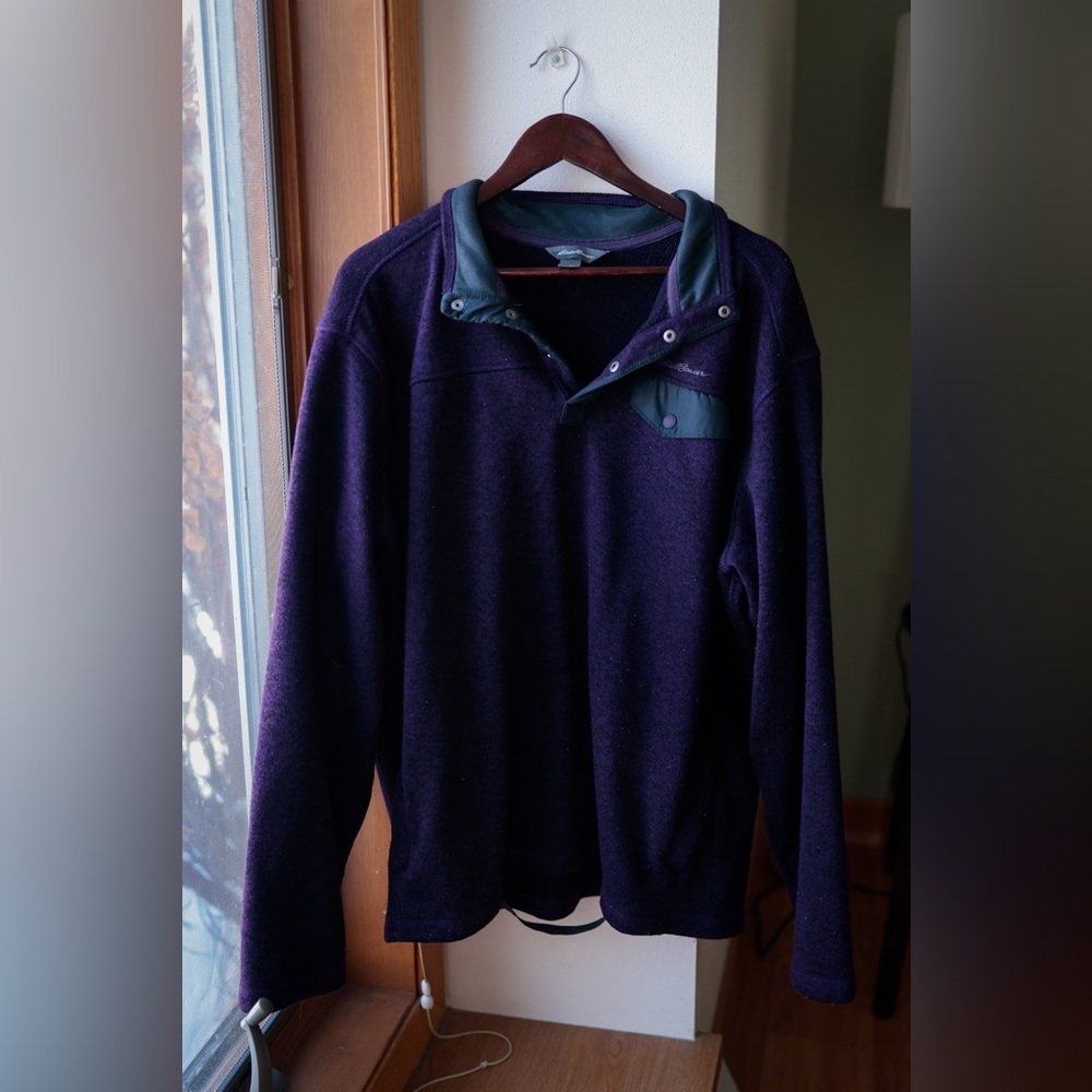 Eddie Bauer purple pullover sweater